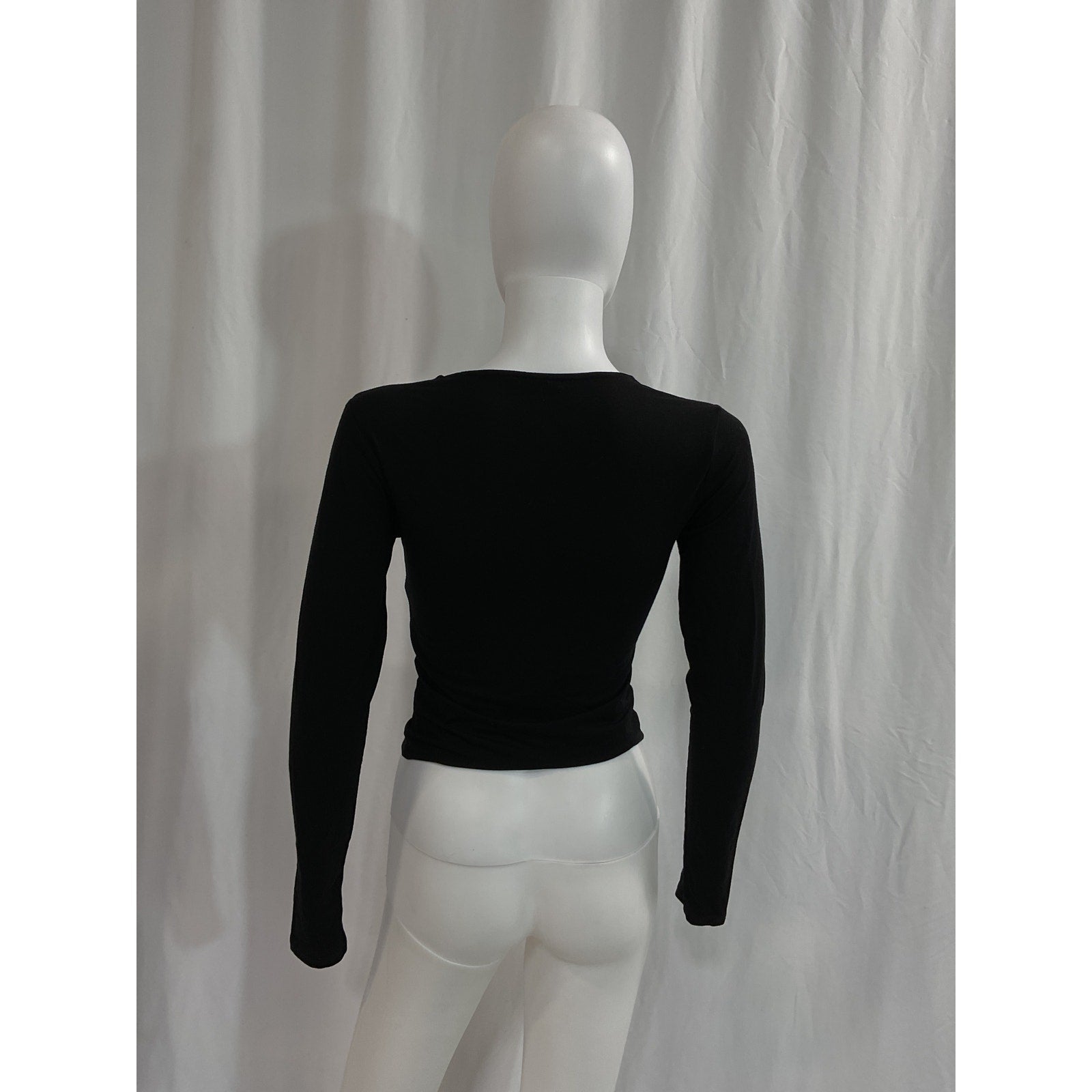 Reformation 'Zora' Black Knit Top Size XS