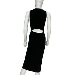 Frame Ribbed Noir Cutout Sweater Dress Size S