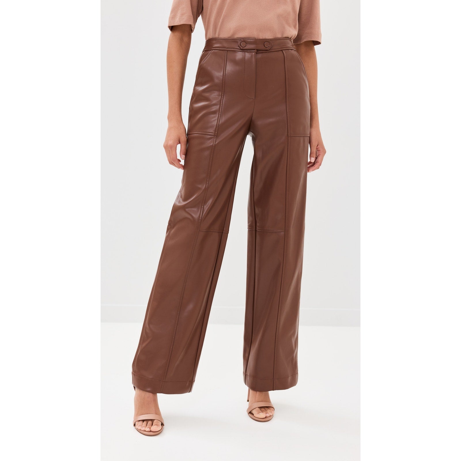 Simkhai 'Mackenzie' Brown Straight Leg Pants Size 8