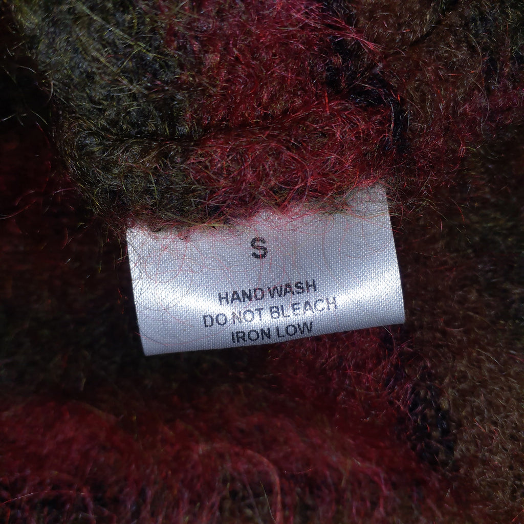 Danielle Guizio 'Striped' Red Mohair Knit Mini Skirt Size S