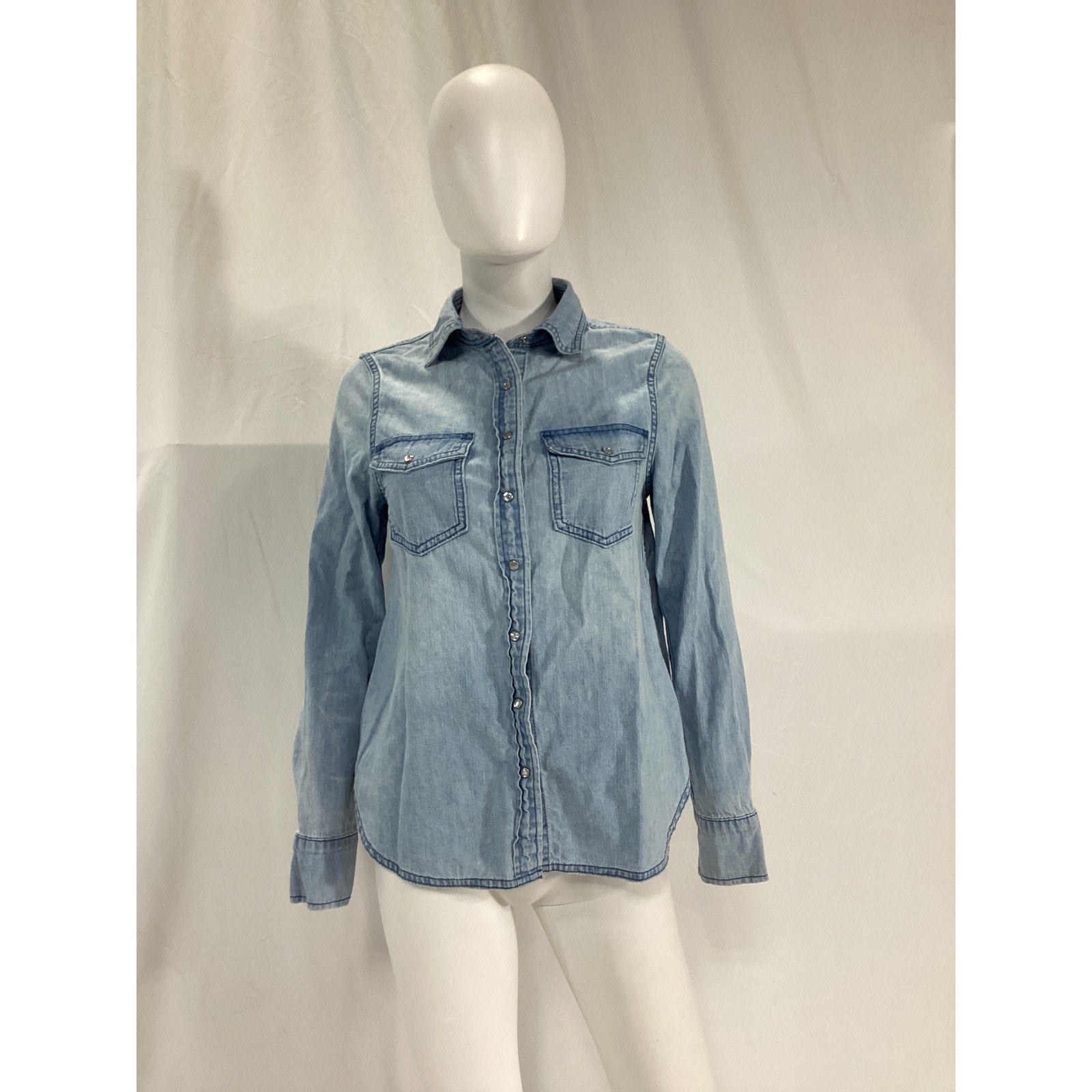 Hatch 'The Denim' Blue Maternity Shirt Size XS