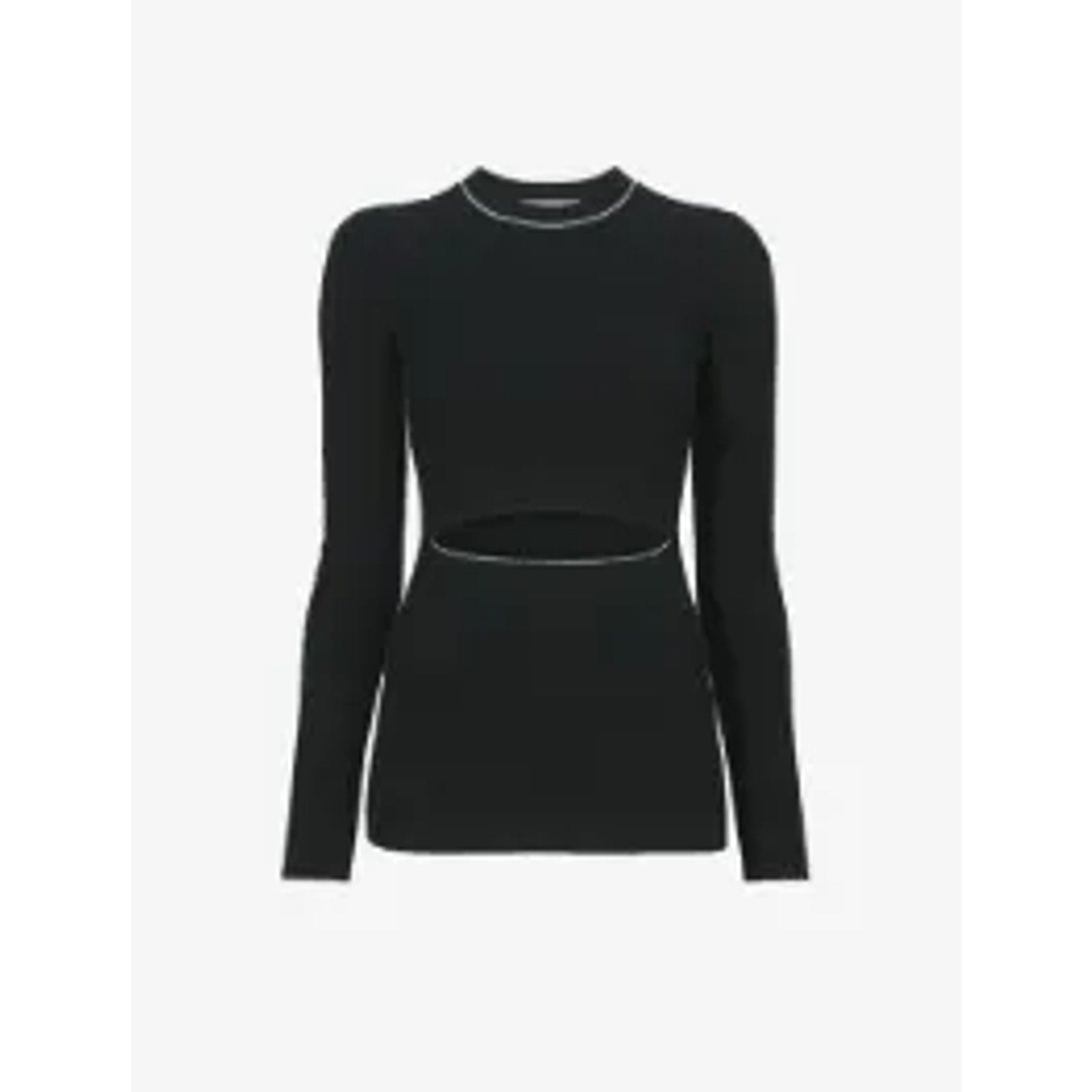 Proenza Schouler 'Fine' Black Cotton Boucle Top Size M