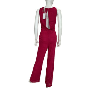 Lovers And Friends Ruched Passion Pink Sharon Jumpsuit Size S NWT