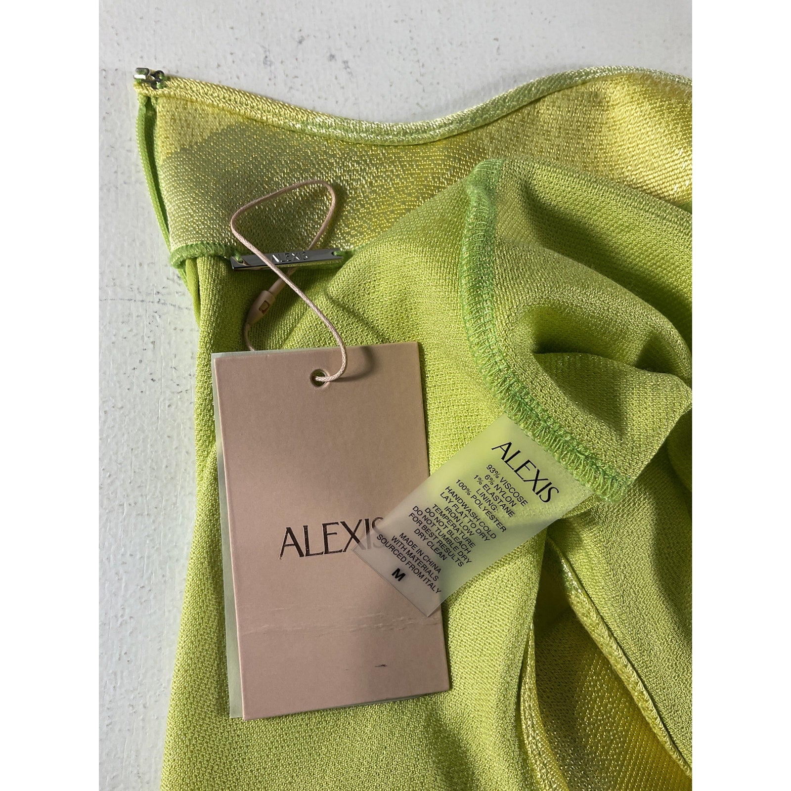 Alexis 'Claudine' Green Sateen Skirt Size M - NWT