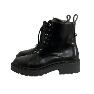 Allsaints Sleek Black Lira Combat Boots Size 38 EU / US 8