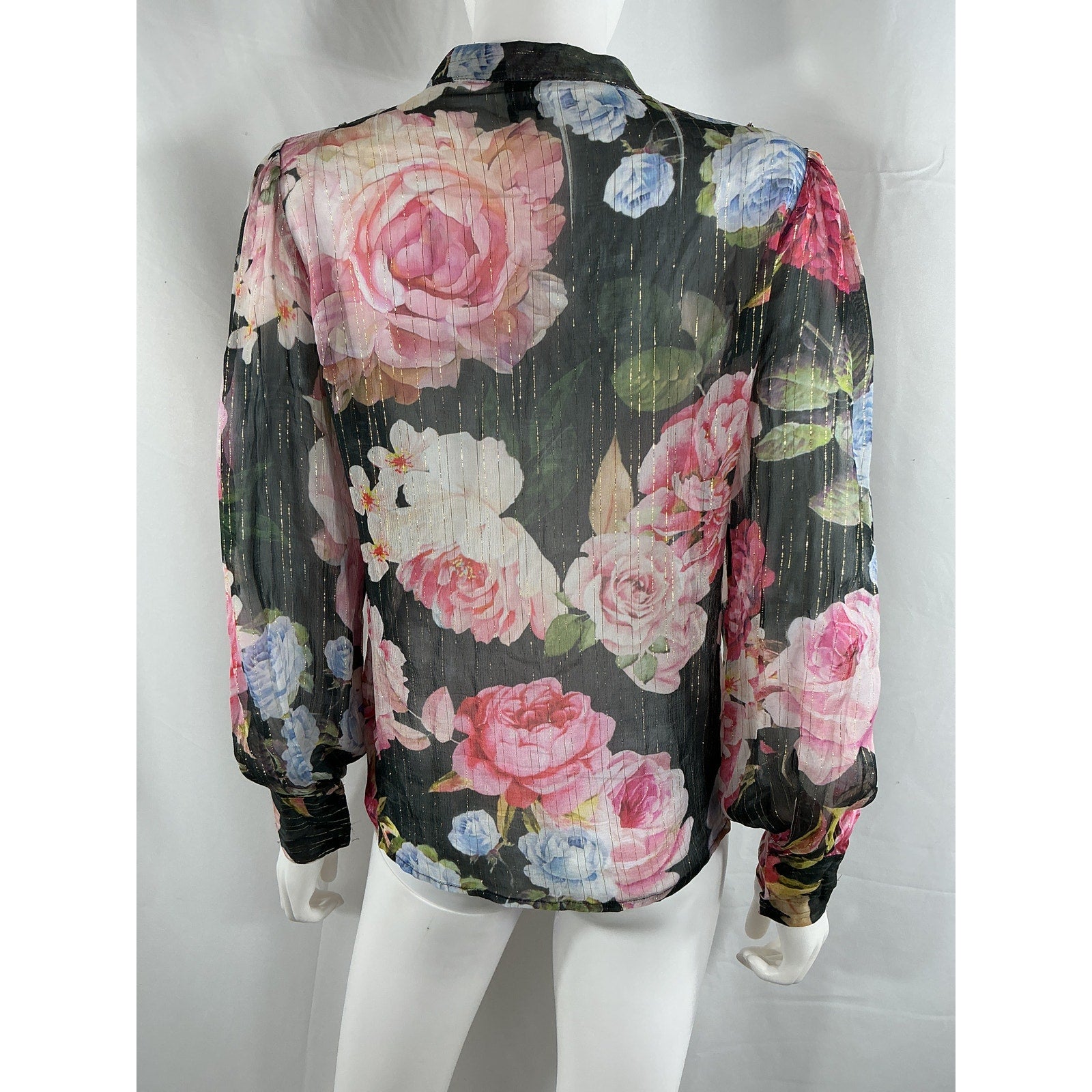 Hemant And Nandita 'Killim' Black Viscose Blouse Size S
