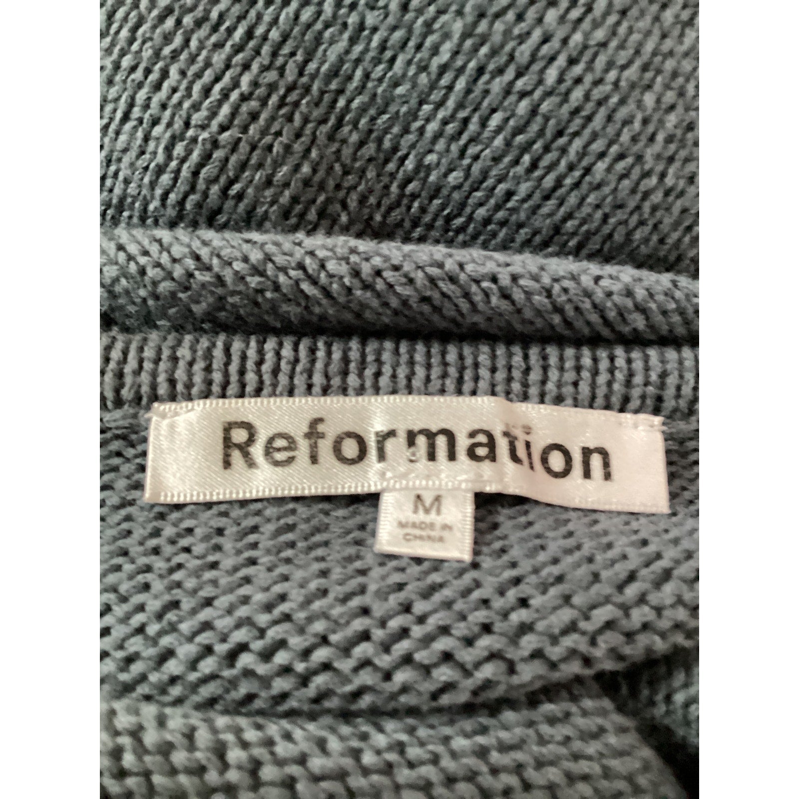 Reformation 'Livvy' Black Open Knit Sweater Dress Size M