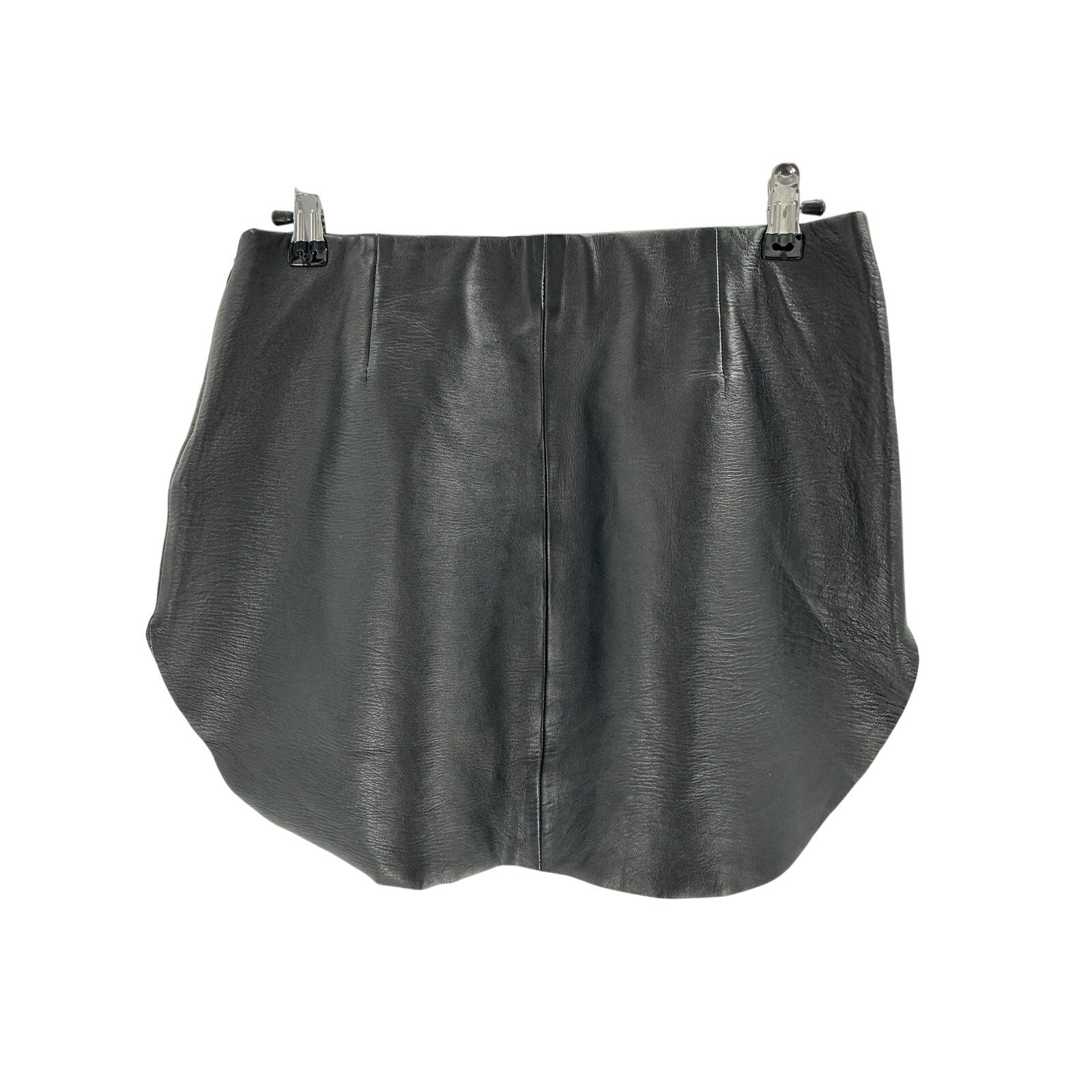 L'Academie 'Dionne' Black Leather Mini Skirt Size S