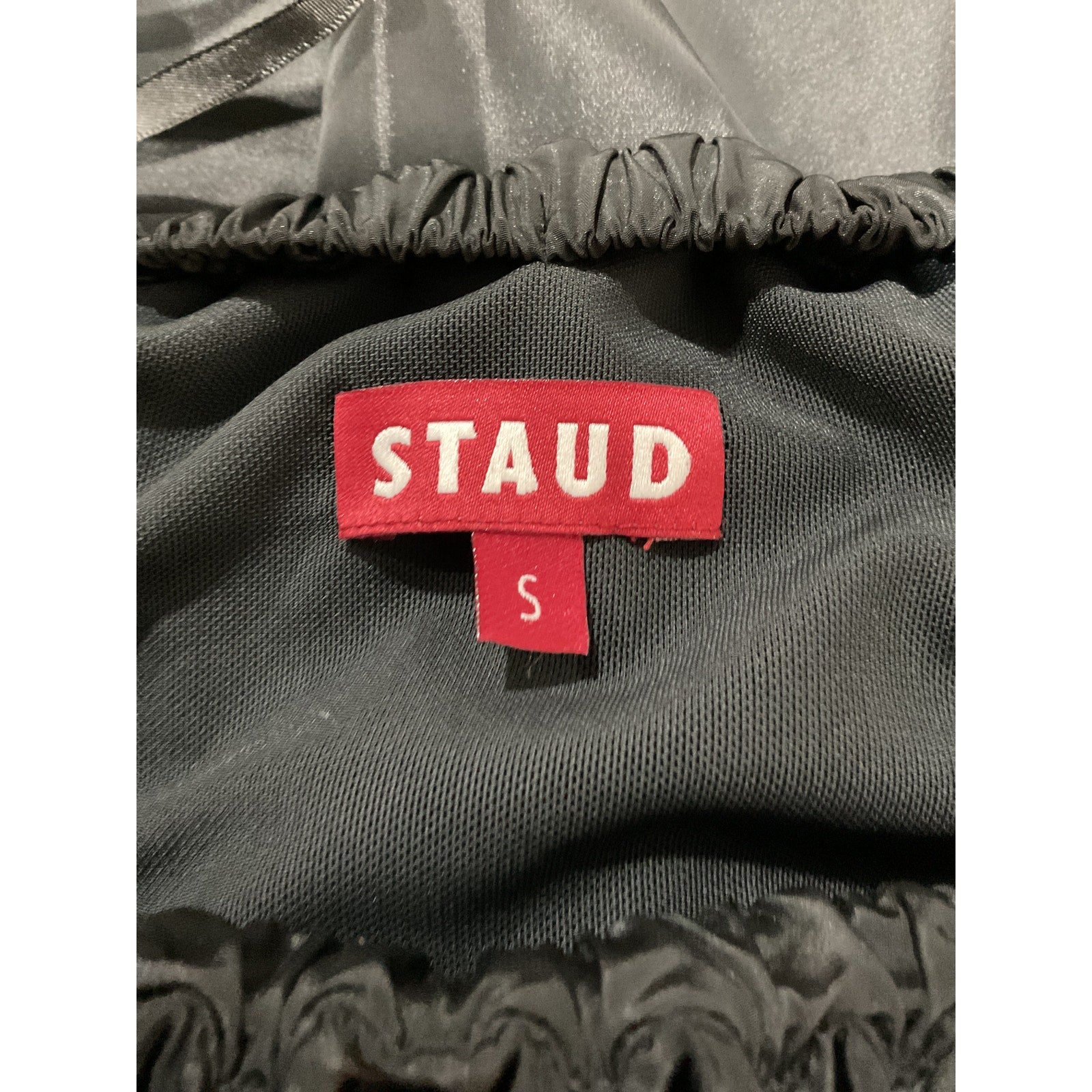Staud Mini 'Colby' Black Polyester Dress Size S