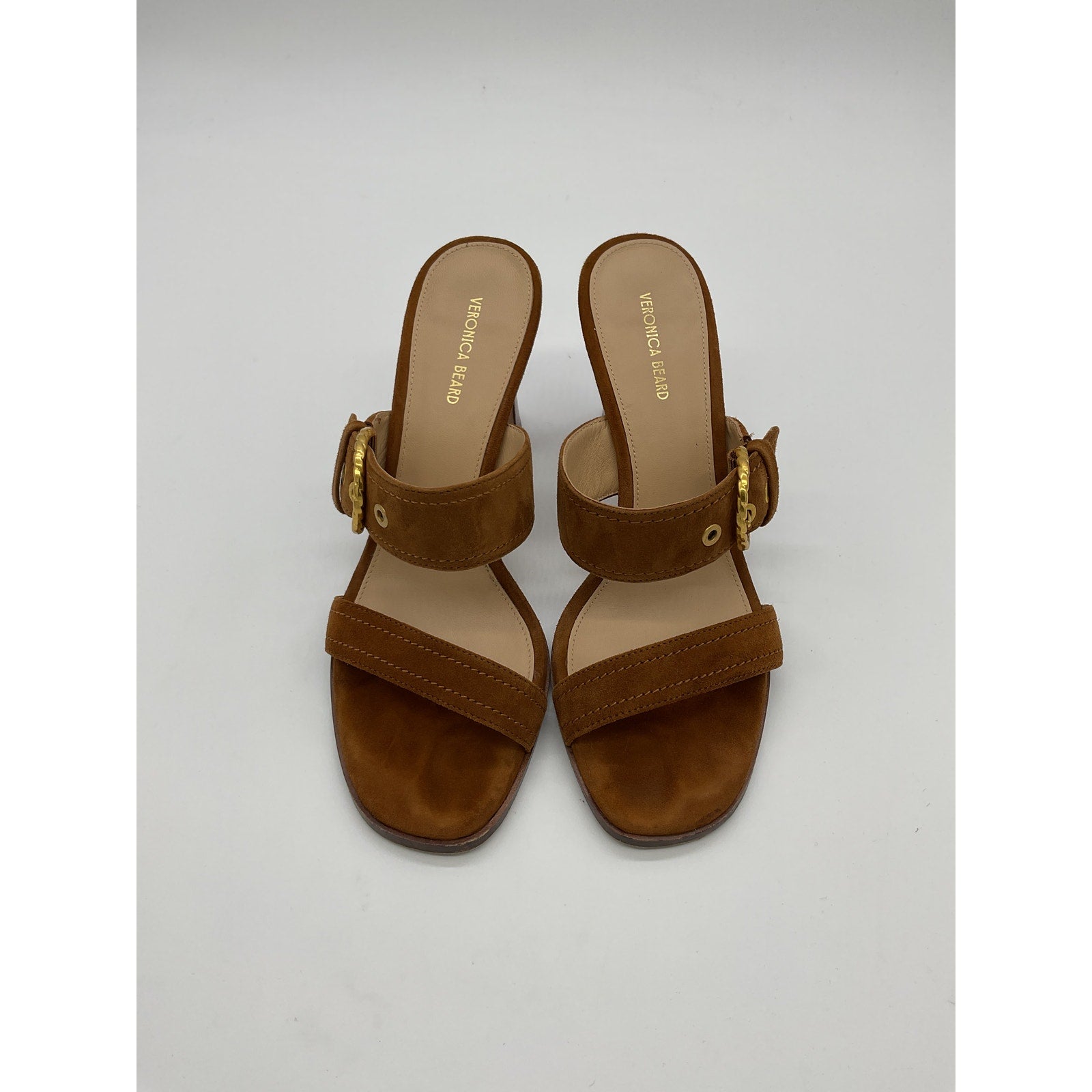 Veronica Beard 'Margaux' Brown Leather Heel Size 9
