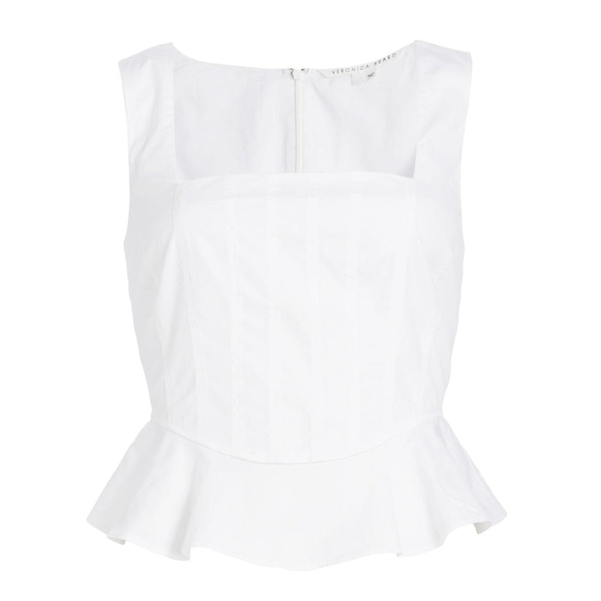 Veronica Beard Ruffled White Nikolette Top Size 6