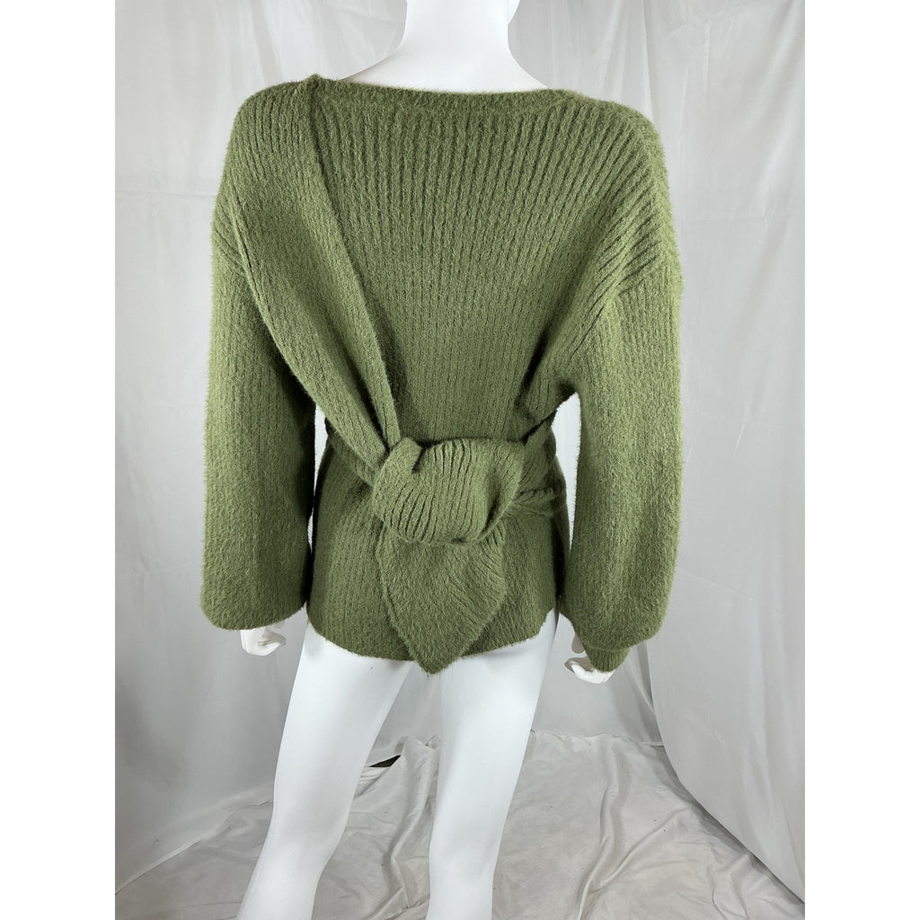 House Of Harlow 1960 x Revolve 'Khalida' Green Nylon Wrap Sweater Size XS