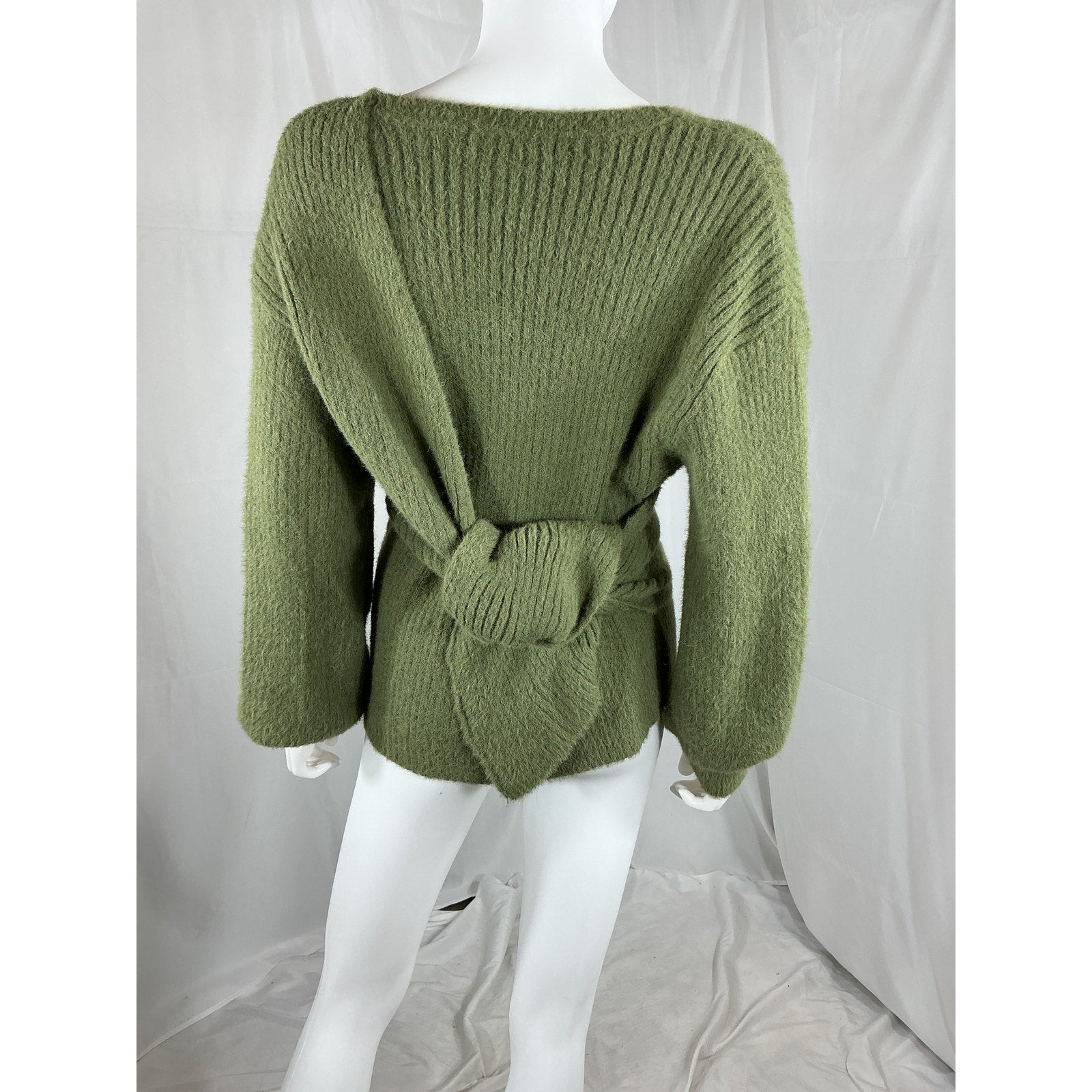 House Of Harlow 1960 x Revolve 'Khalida' Green Nylon Wrap Sweater Size XS