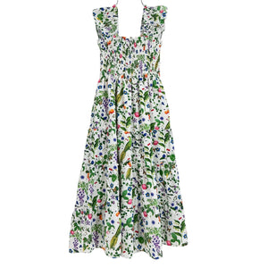 Hill House Home Floral Multicolor Ellie Artists Edition Midi Dress Size XS