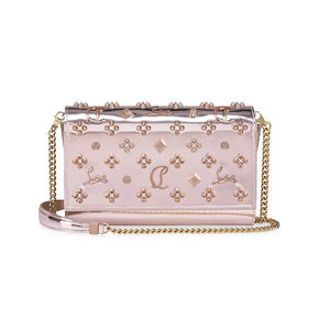 Christian Louboutin Studded Pink Paloma Clutch Bag