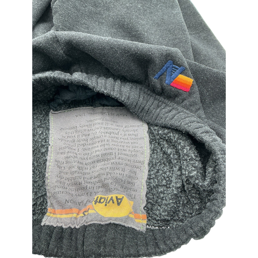 Aviator Nation 'Check' Black Cotton Leg Sweatpants Size XS