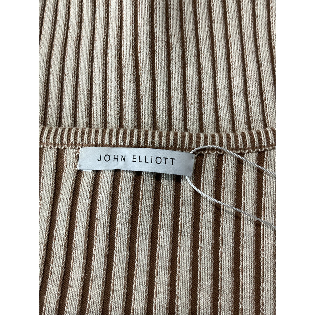 John Elliott Piper Green Silk Rib Cropped Cardigan Size 0 / XS