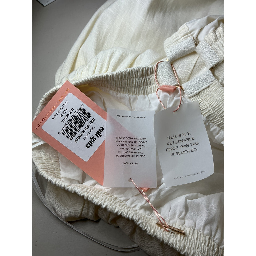 Cult Gaia 'Theia' White Linen Dress Size M