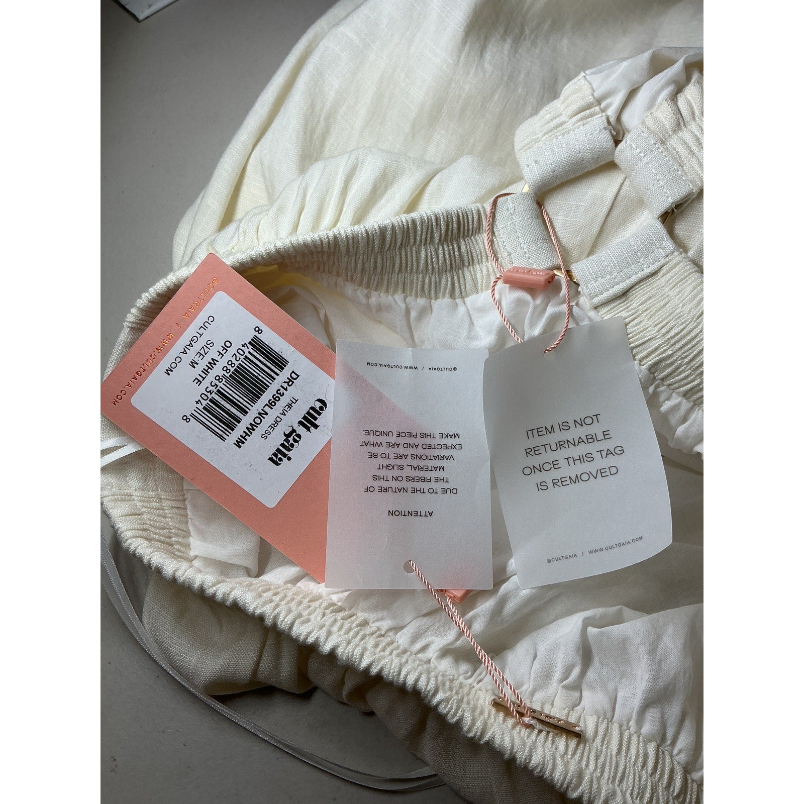Cult Gaia 'Theia' White Linen Dress Size M