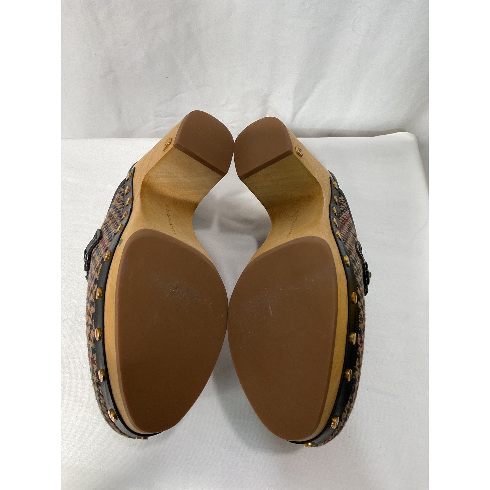 Veronica Beard 'Delia' Brown Leather Clog Shoe Size 7