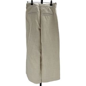 Mother Pleated Cream Pouty Prep Heel Pants Size 25