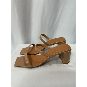 By Far 'Tanya' Tan Open Toe Slip On Sandals Size 9 - NWT