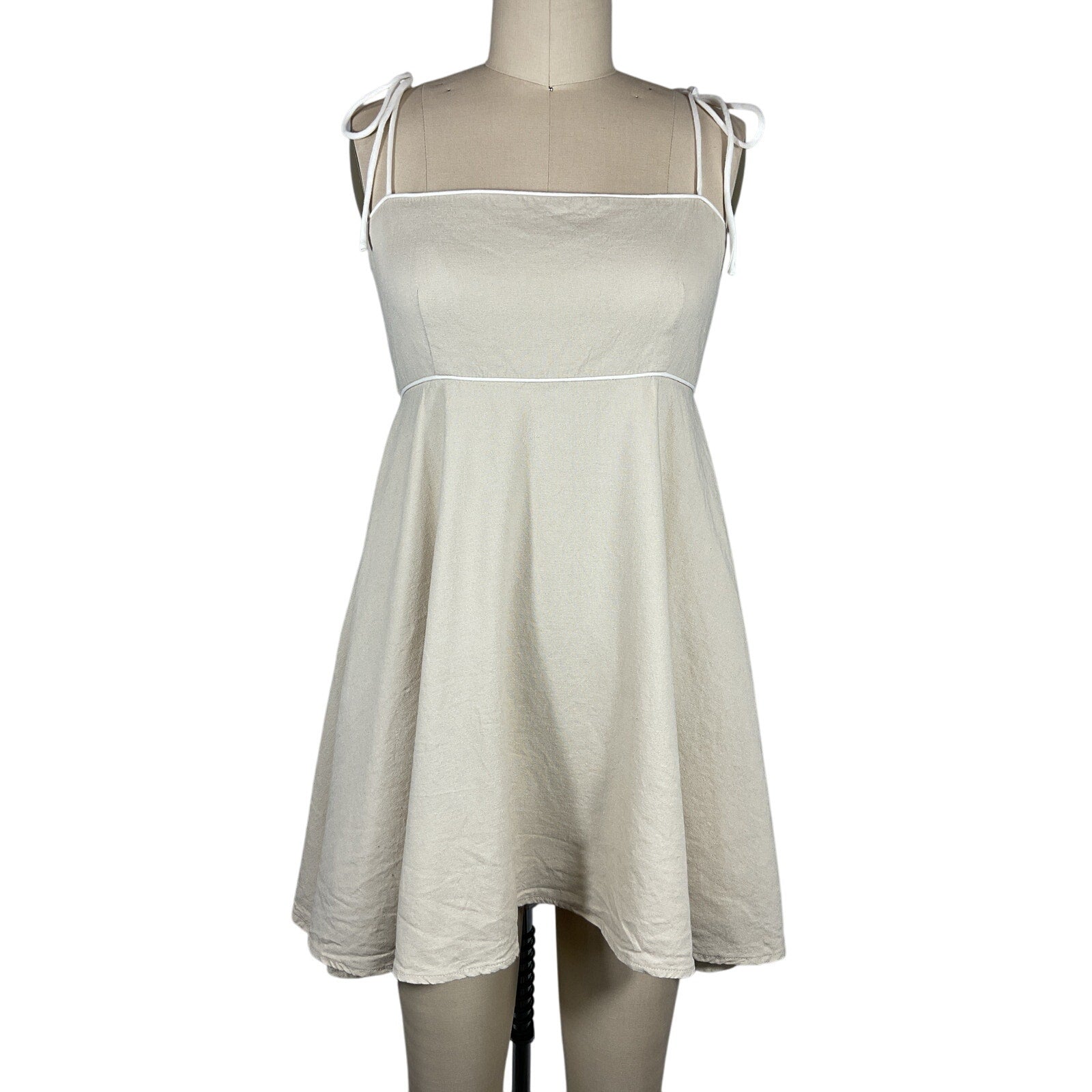 Majorelle 'Lucy' Cream Linen Mini Dress Size S