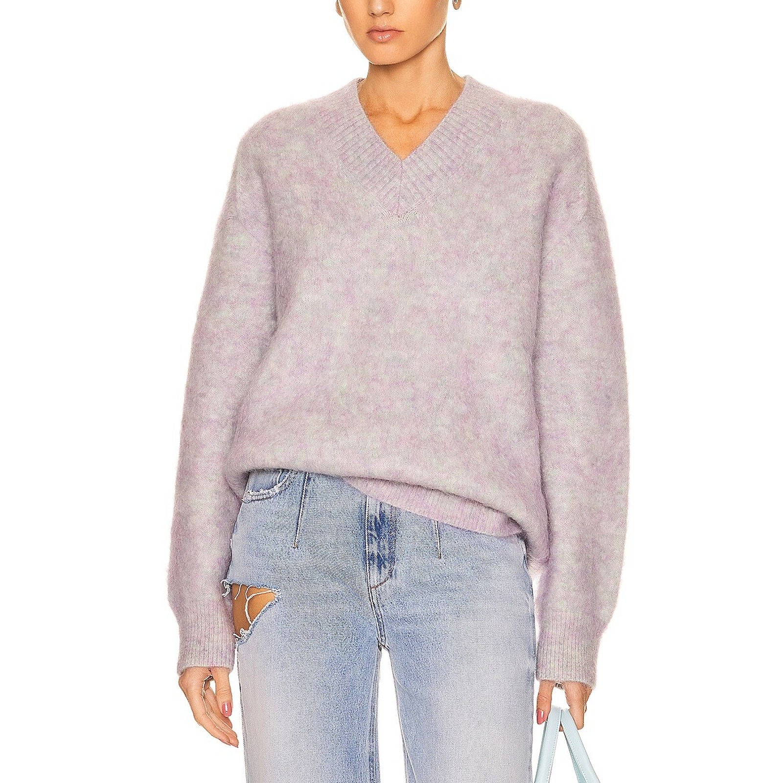 Acne Studios Purple Mohair Pullover Sweater Size S