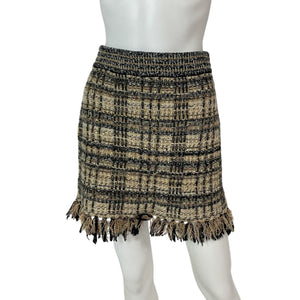 LoveShackFancy Fringed Multi Balsam Mini Skirt Size S