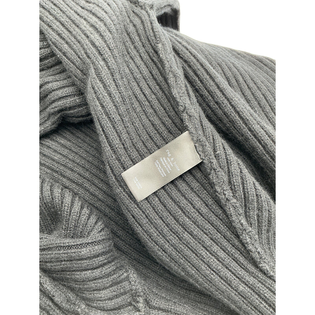 Rag & Bone 'Ingrid' Black Wool Rib Turtleneck Sweater Size S