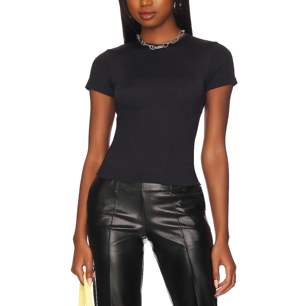 Miaou 'Romy' Black Nylon Tee Size S