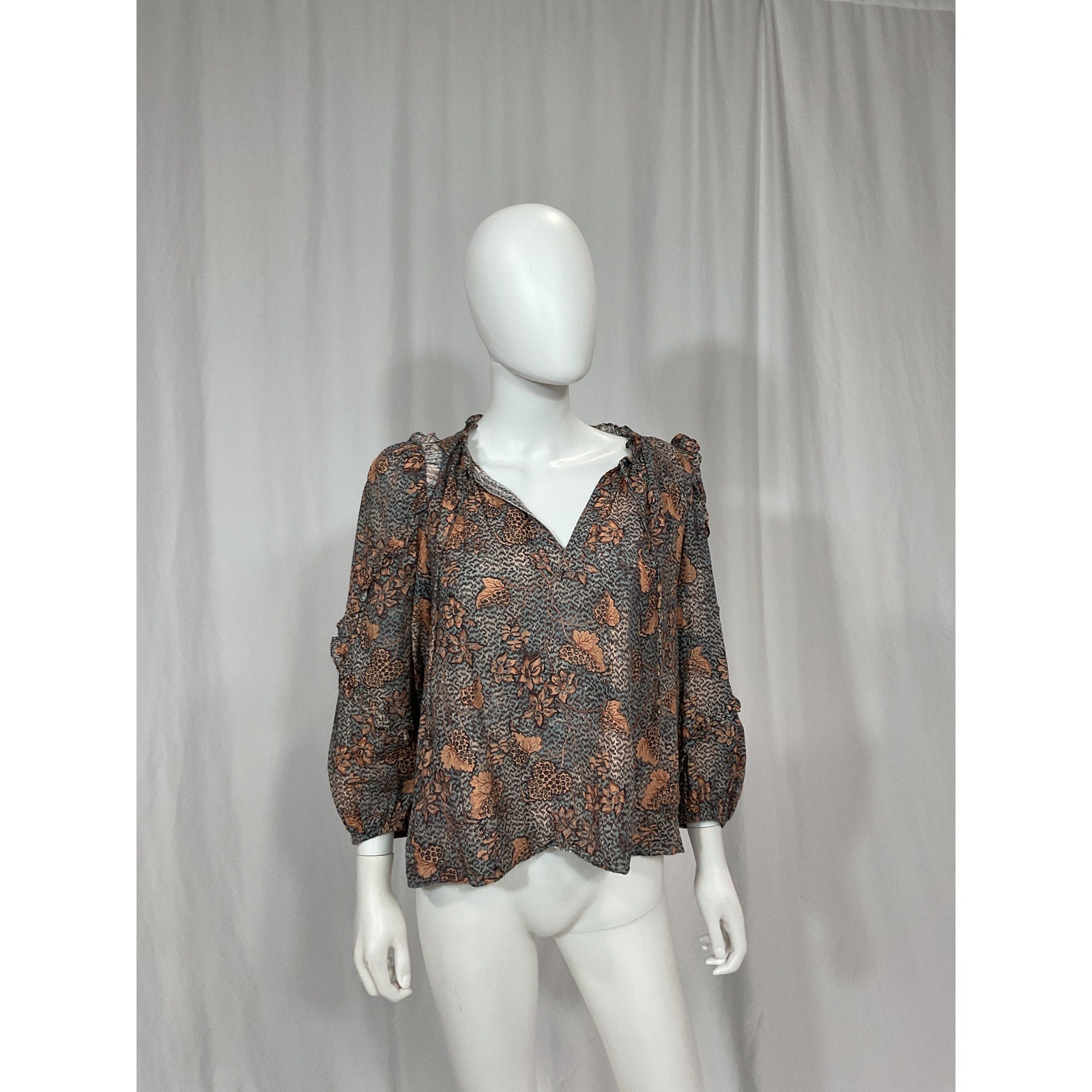 Ulla Johnson 'Manet' Brown Blouse Size 8