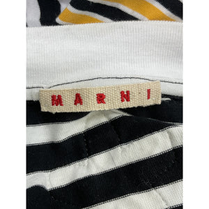 Marni Striped Yellow Cotton-Jersey Short Sleeve T-Shirt Size S
