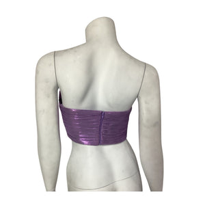 Retrofête Ruched Dusty Lilac Sophia Top Size XS