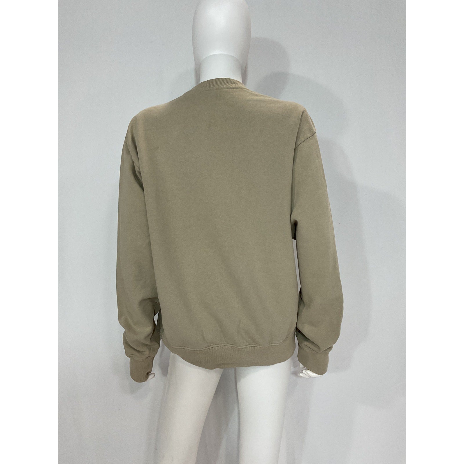 Sporty & Rich 'Members' Green Long Sleeve Drop Shoulder Logo Crewneck Sweatshirt Size XS
