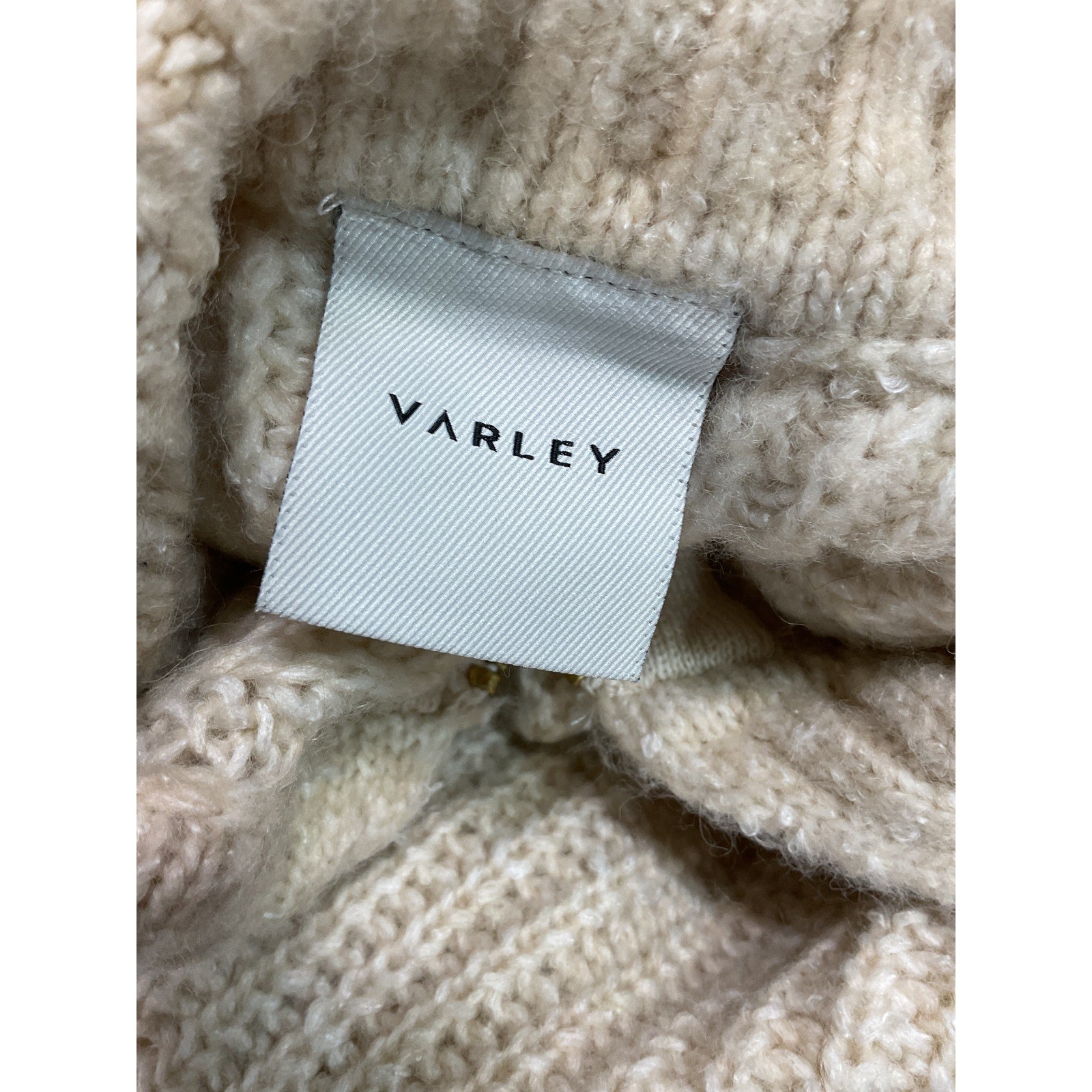 Varley 'Amelia' White Half Zip Knit Sweater Size XS