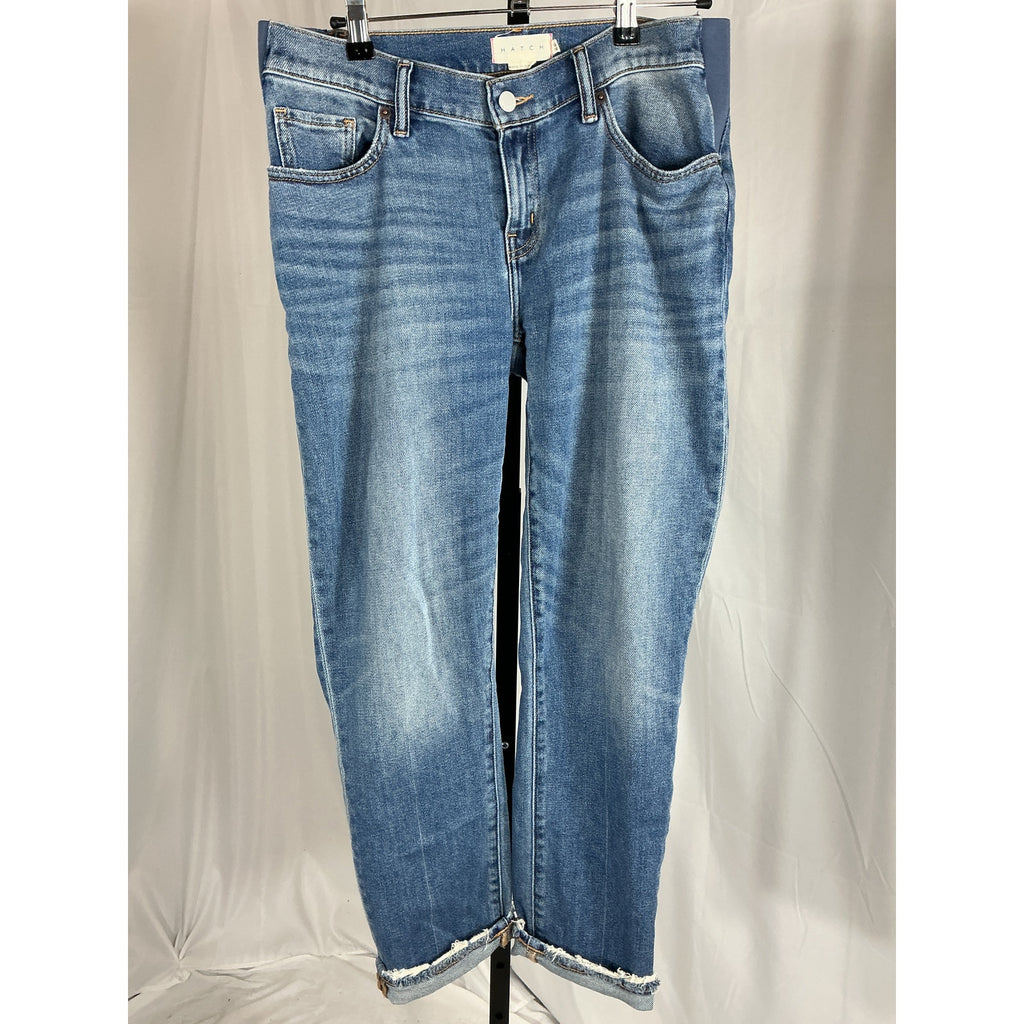 Hatch The Boyfriend Blue Cotton Maternity Denim Jean Size 26