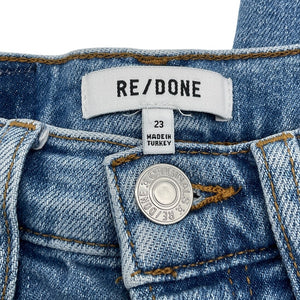 Re/Done Distressed Rodeo Indigo 70s Stove Pipe Denim Jeans Size 23