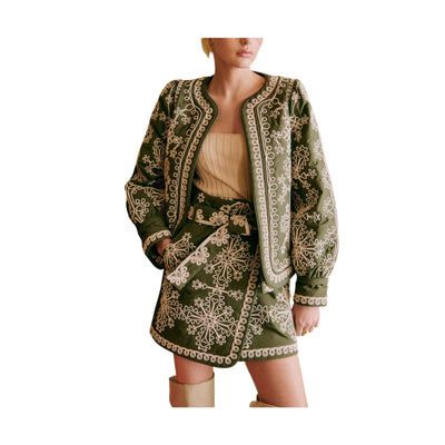 Sézane 'Ewan' Green Jacket Size 34