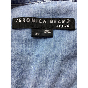 Veronica Beard 'Tenille' Blue Ruffled-Sleeve Shirt Size XS