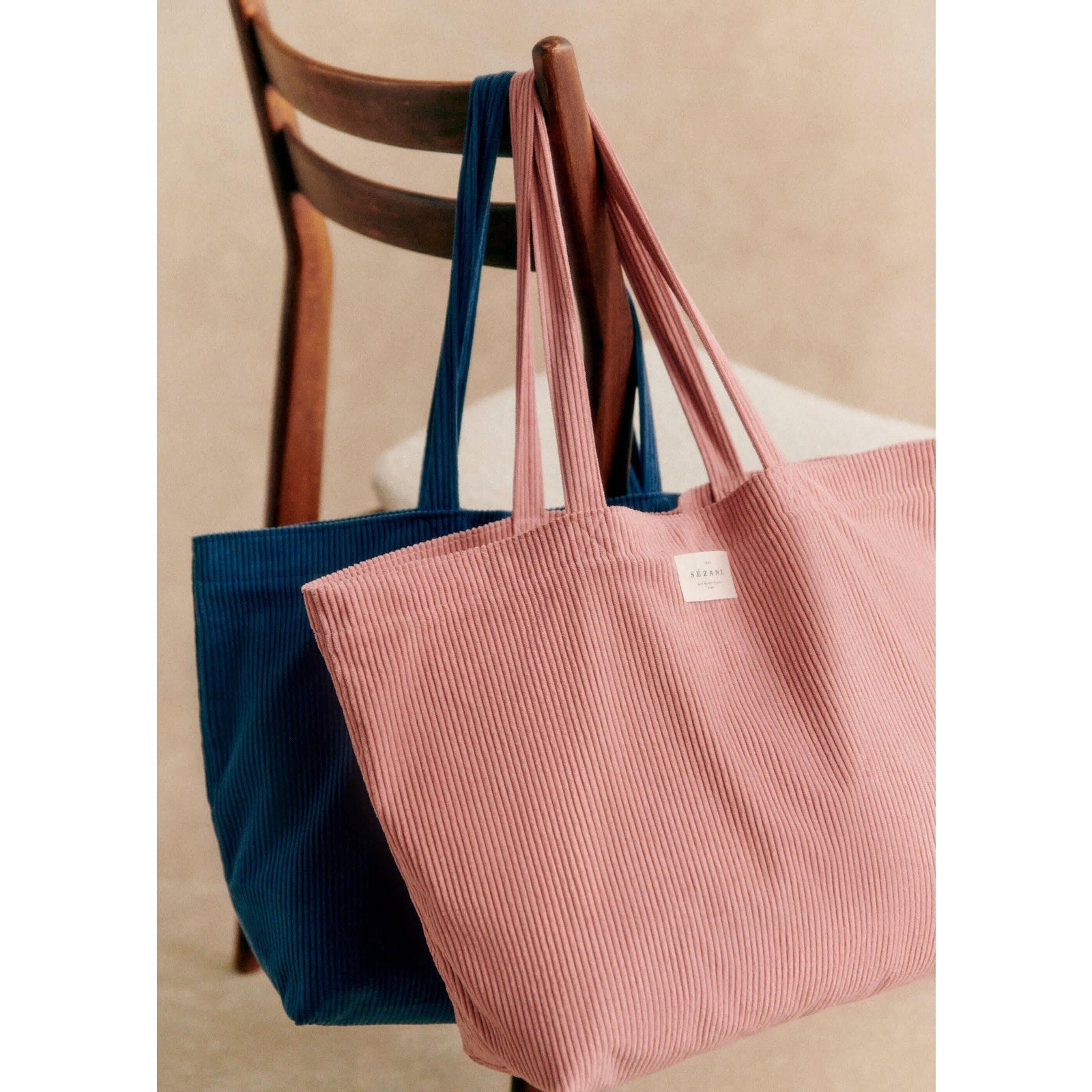 S�zane Velvet Blue Tote Bag