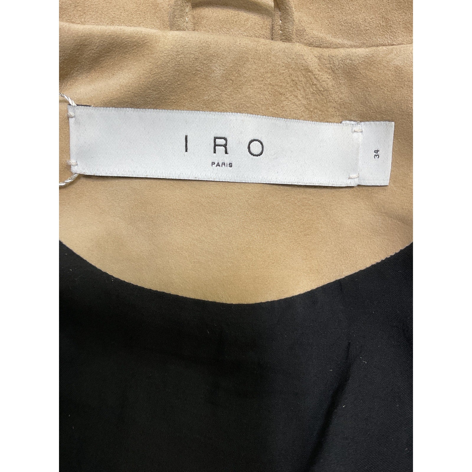 Iro 'Ashley' Beige Leather Jacket Size 34