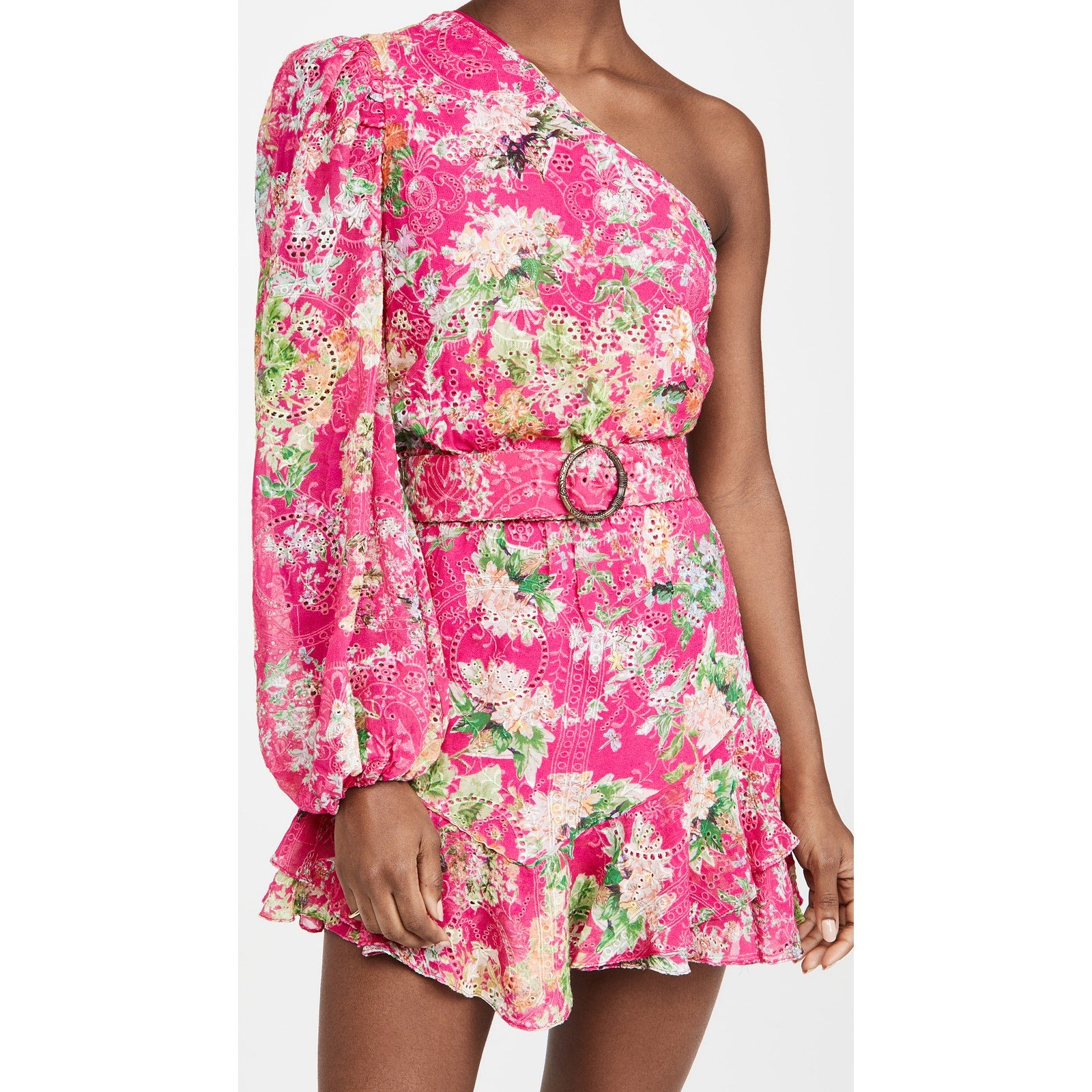 Hemant And Nandita Pink Viscose Short Dress Size S