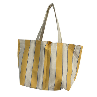Sézane Striped Yellow And Cream L'Avventura Tote Bag