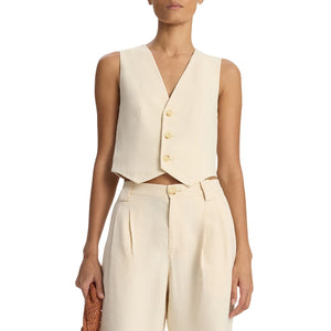 A.L.C. 'Maxwell' Cream Polyester Vest Size 10