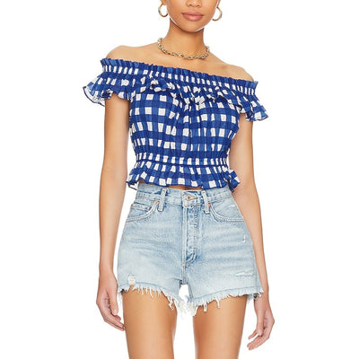 Cleobella 'Annalise' Blue Cotton Blend Top Size XS - NWT