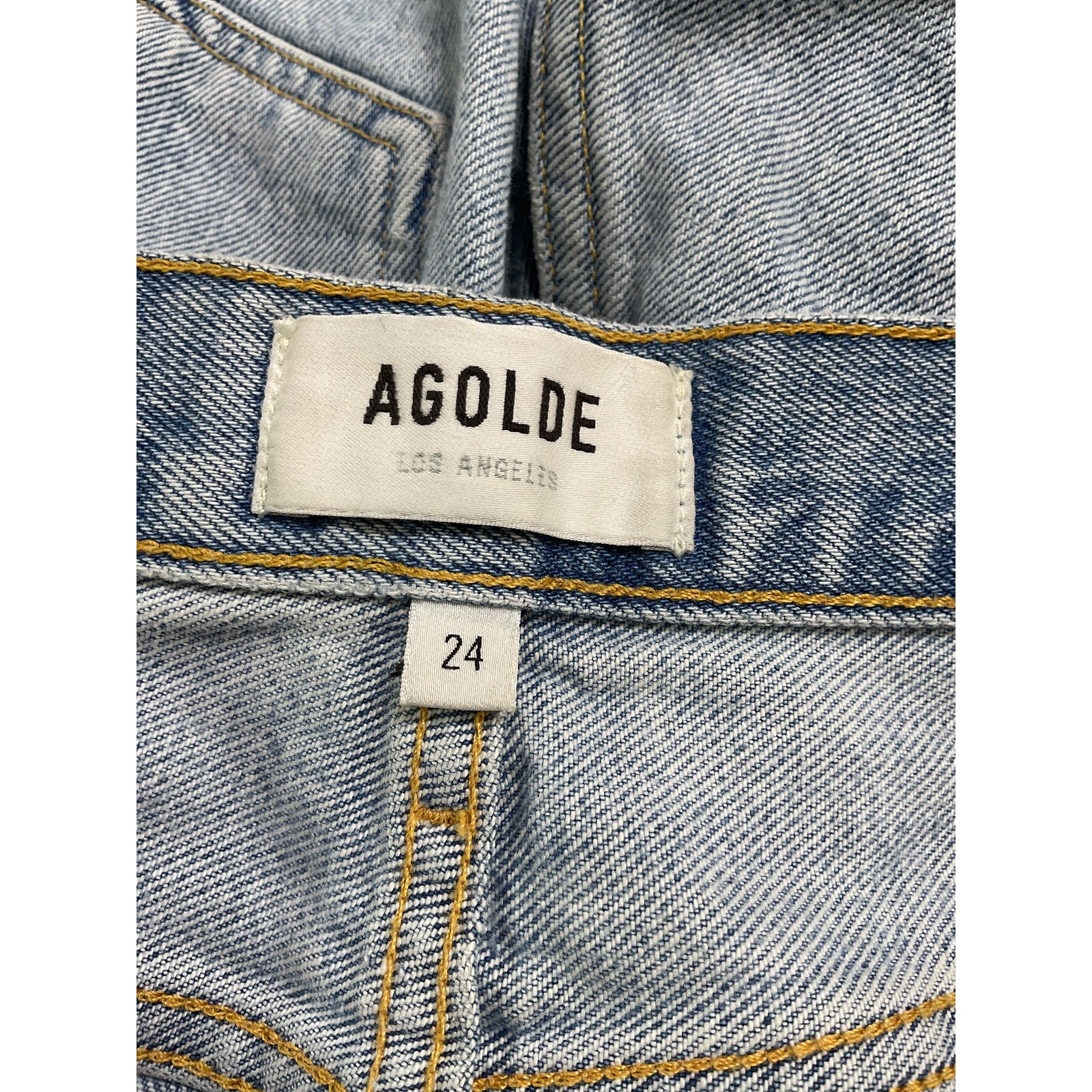 Agolde 'Parker' Blue Denim Jean Long Short Size 24