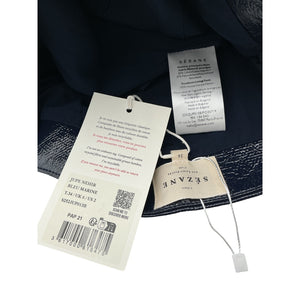 Sézane Textured Blue Nehir Skirt Size 34