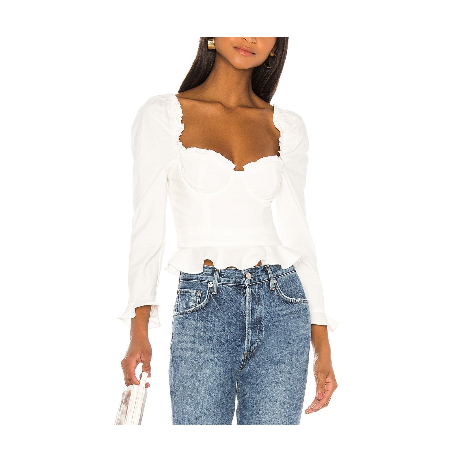 Majorelle 'Corie' White Rayon Top Size M
