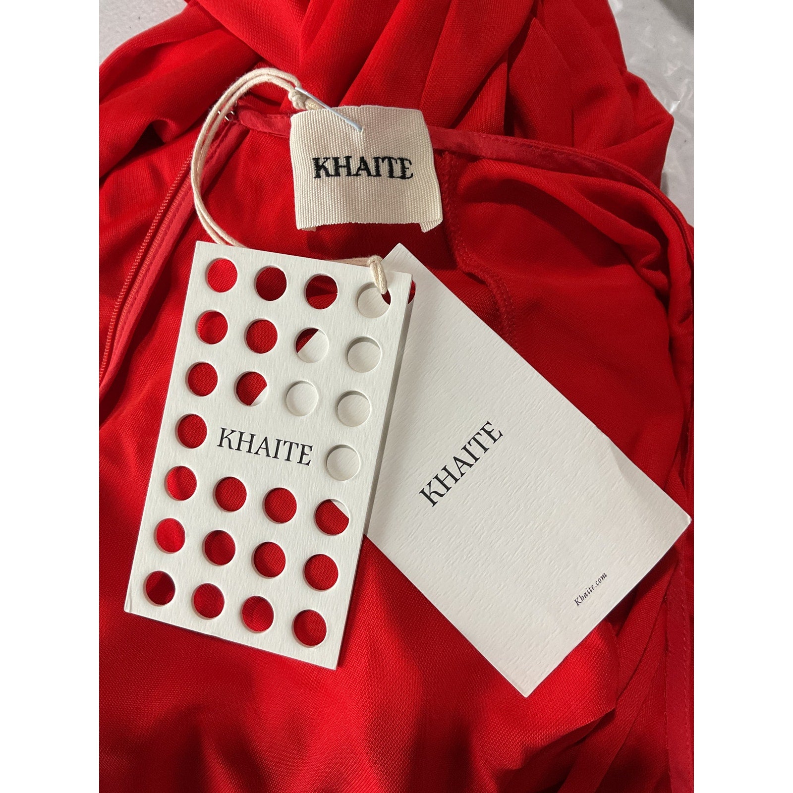 Khaite 'Yenza' Red Viscose Dress Size M